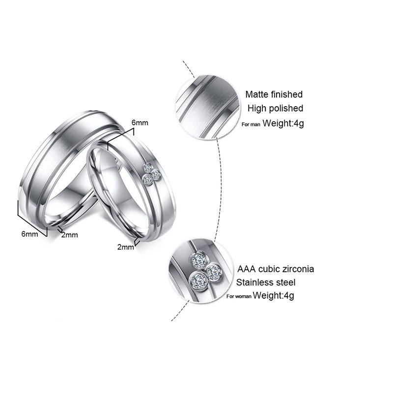 [BEST SELLER] Cincin Couple Titanium C014 / Cincin Couple Ring / Couple Pasangan / Cincin Tunangan