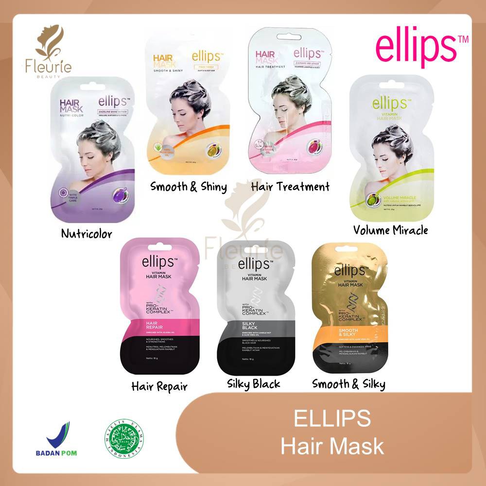 ELLIPS Hair Mask / Pro Keratin Complex  - Masker Rambut Sachet Original BPOM