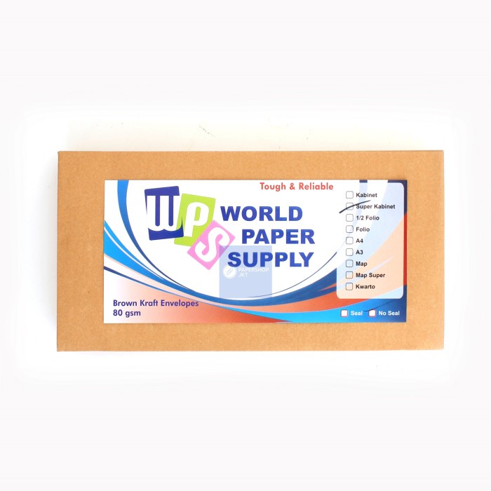 

MENYURAT-SURAT- TERMURAH!!!! AMPLOP COKLAT UKURAN SUPER CABINET WPS ( 14 X27 CM ) -SURAT-MENYURAT.