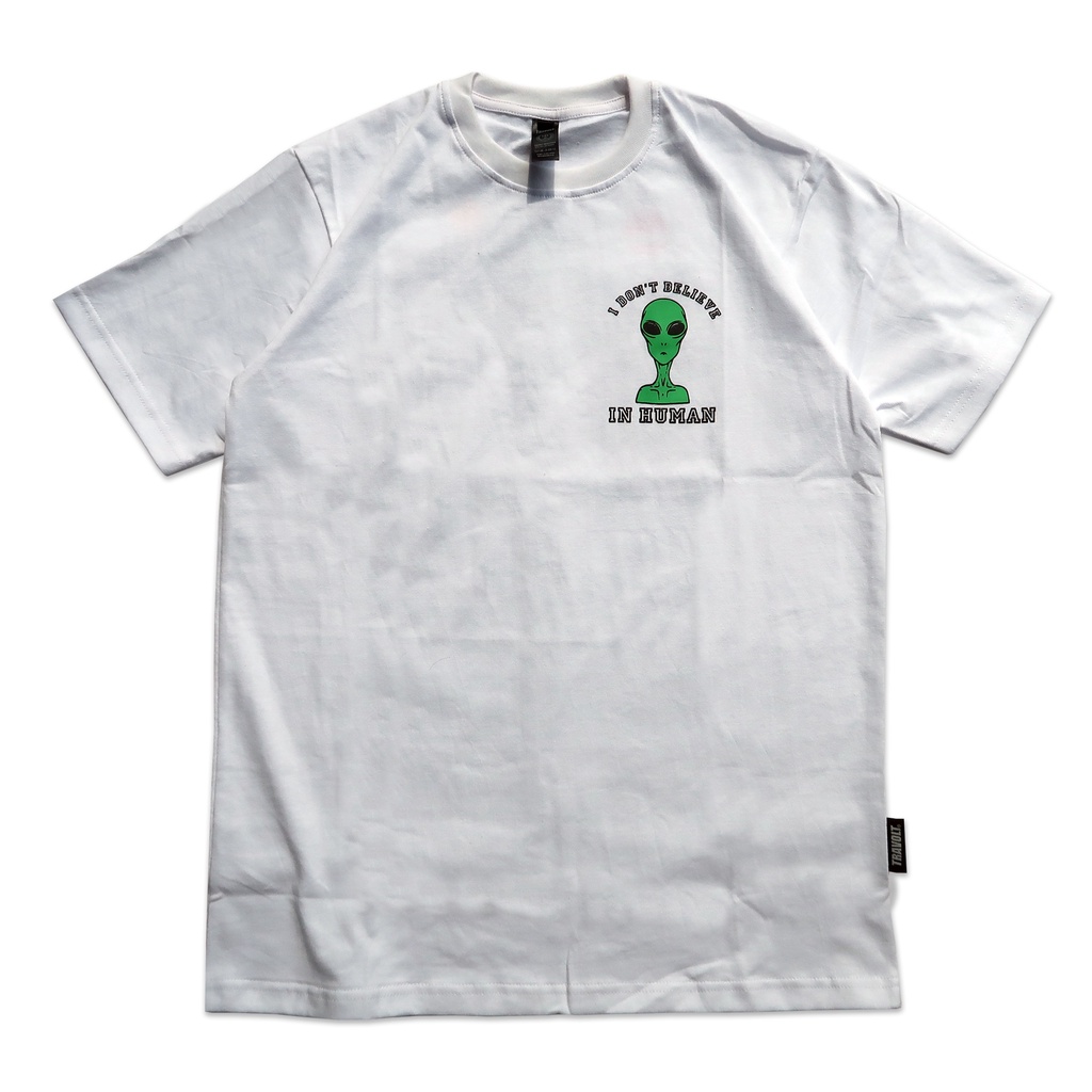 Tshirt - Alien - White - Putih - Kaos - Travolt