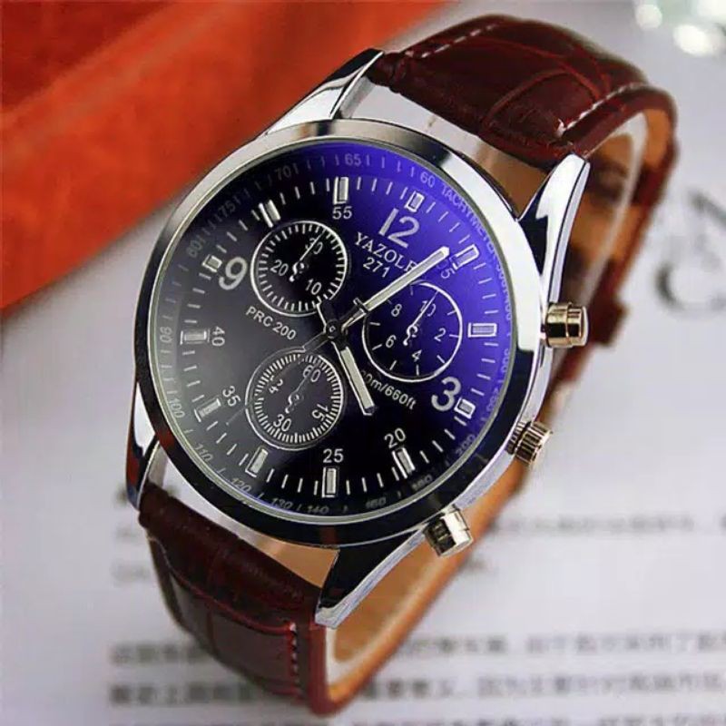 Yazole Jam Tangan Pria Fashion Casual Quartz Analog Men