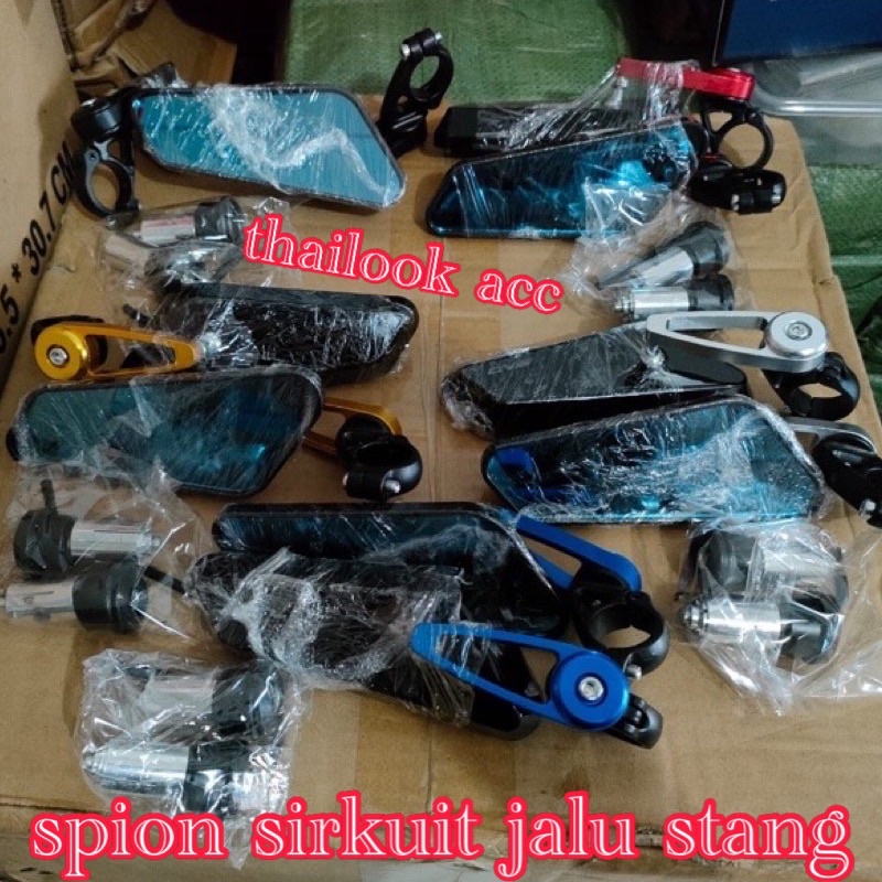 Spion Jalu Cirkuit Sirkuit Spion Jalu Bar End Sirkuit Universal Kaca biru universal all motor