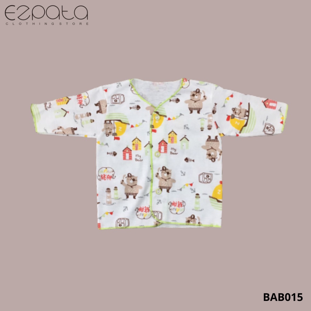 Ezpata Baju Bayi Baru lahir Lengan Panjang Usia 0-3bulan Unisex Random