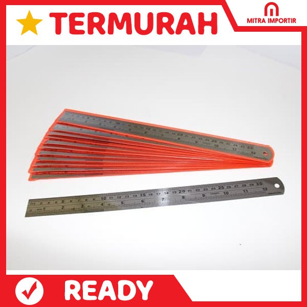 

PENGGARIS BESI 30 cm Termurah Stainless Pengaris Garisan bukan 15 cm Mitra Importir