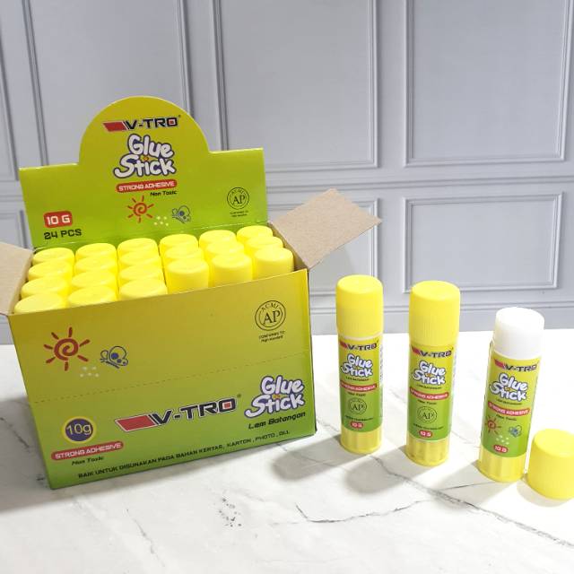 

Lem stik VTRO 10gr (1pak=24pc)/lem stick/lem stik murah/lem kertas/glue stik/glue stick