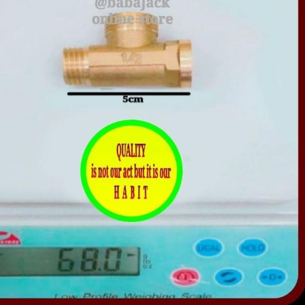 ✤ Nepel sambungan pipa tee shower T kuningan ➭