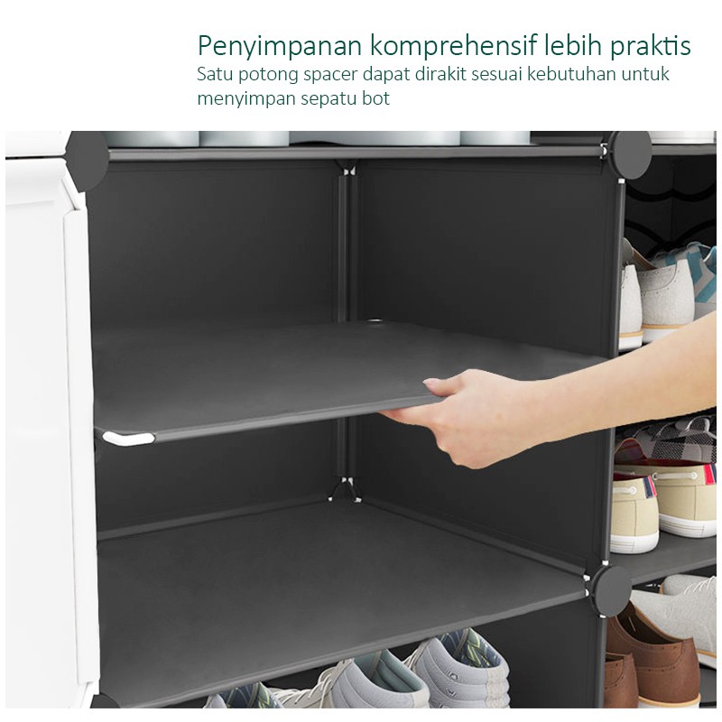 Rak Sepatu Anti Debu Layer Tebal Shoe Rack Portable Serbaguna Kotak Sepatu Portable