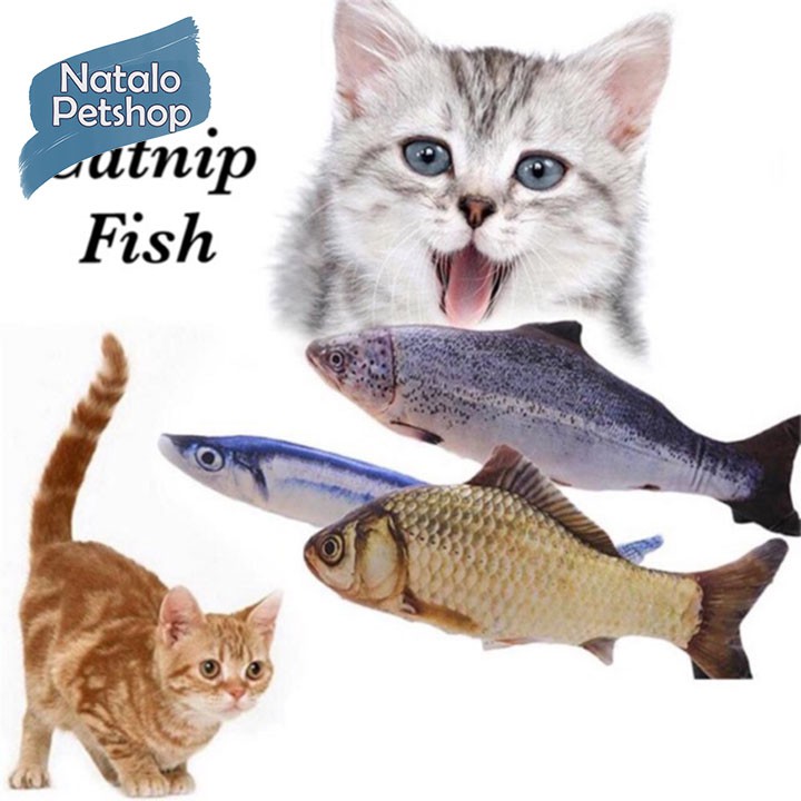 Boneka IKAN isi Catnip untuk Kucing/Anjing - Mainan Hewan Lucu anti stress cat pet toy