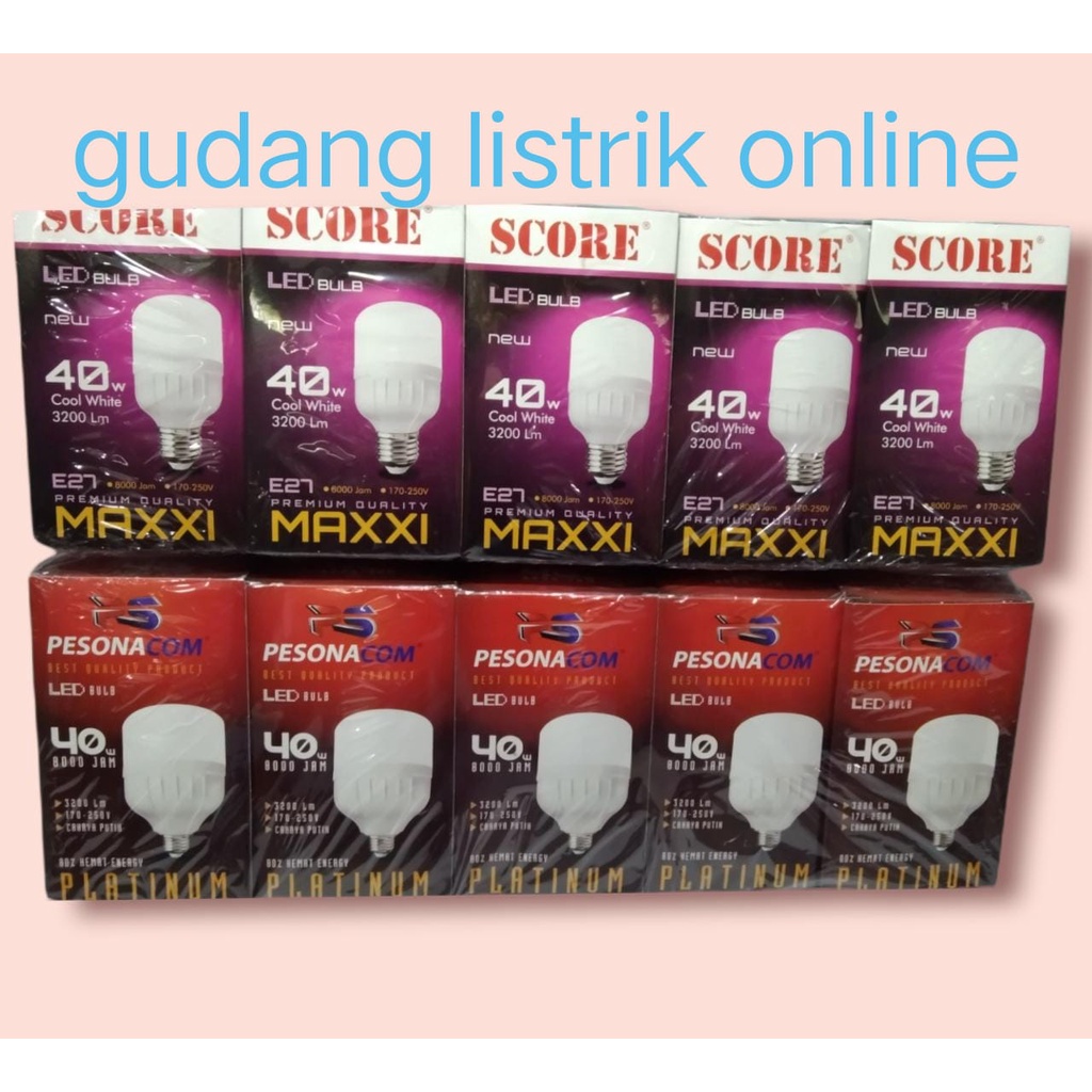 [PAKET 10 PCS LED KAPSUL ] LAMPU BOHLAM CAPSUL LED KAPSUL MURAH TERSEDIA 5,10,15,20,30,40WATT PESONACOM SCORE LED MURAH