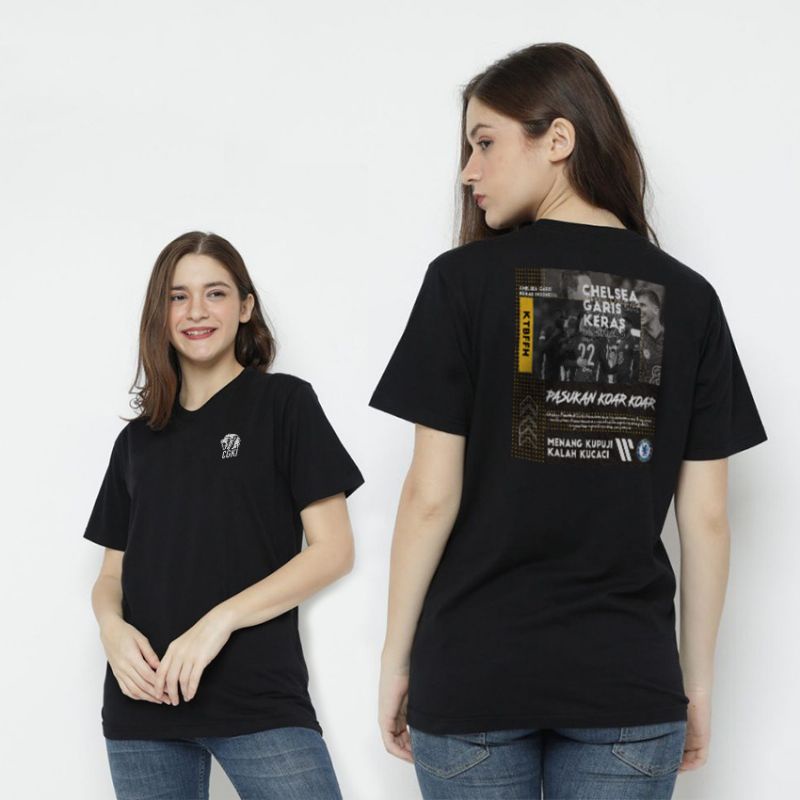 Kaos Lengan Panjang Pasukan Chelsea Garis Keras