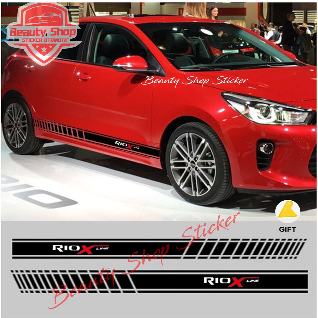 STICKER KIA RIO X LINE STIKER CUTTING MOBIL KIA RIO LIST BODY SAMPING