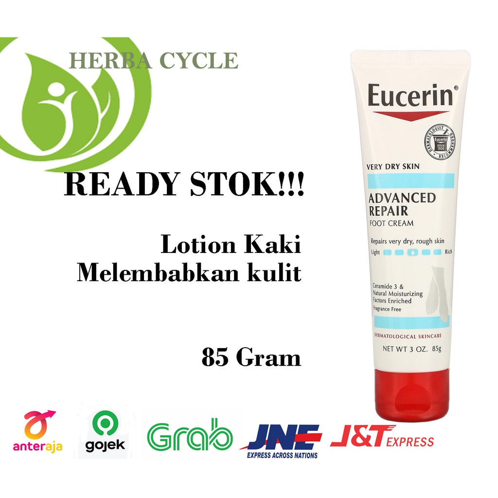 Eucerin Advanced Repair Foot Cream (85g) Lotion Kulit Kaki Kering Eucerin Foot Repair Ori USA