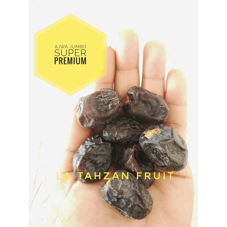 

Kurma Ajwa Kurma AJwa/ Kurma Nabi / Kurma Rosul Jumbo Premium 500 Gram