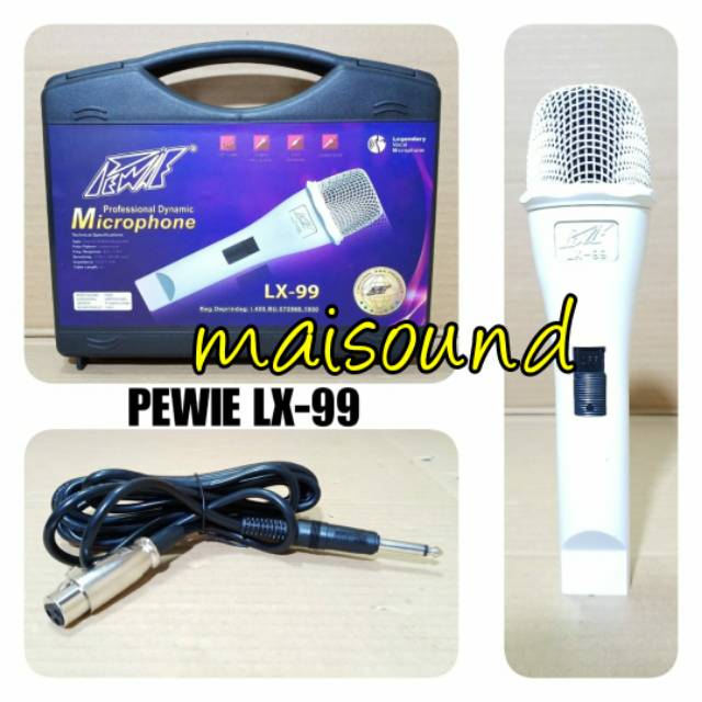MIC KABEL PEWIE LX 99 MICROPHONE PEWIE LX99 FREE HARDCASE KOPER