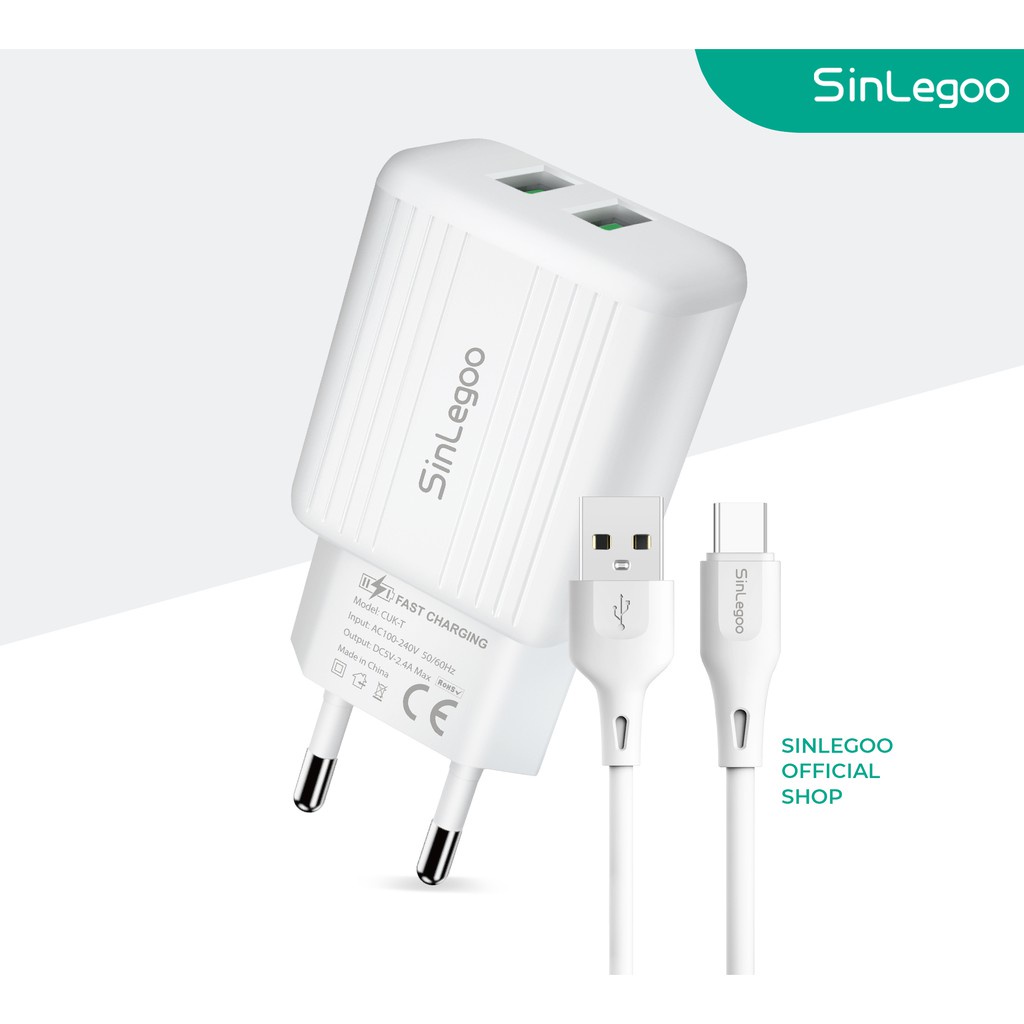 Charger Type C Sinlegoo CUK-T Charger Type C 2 Port Fast Charging