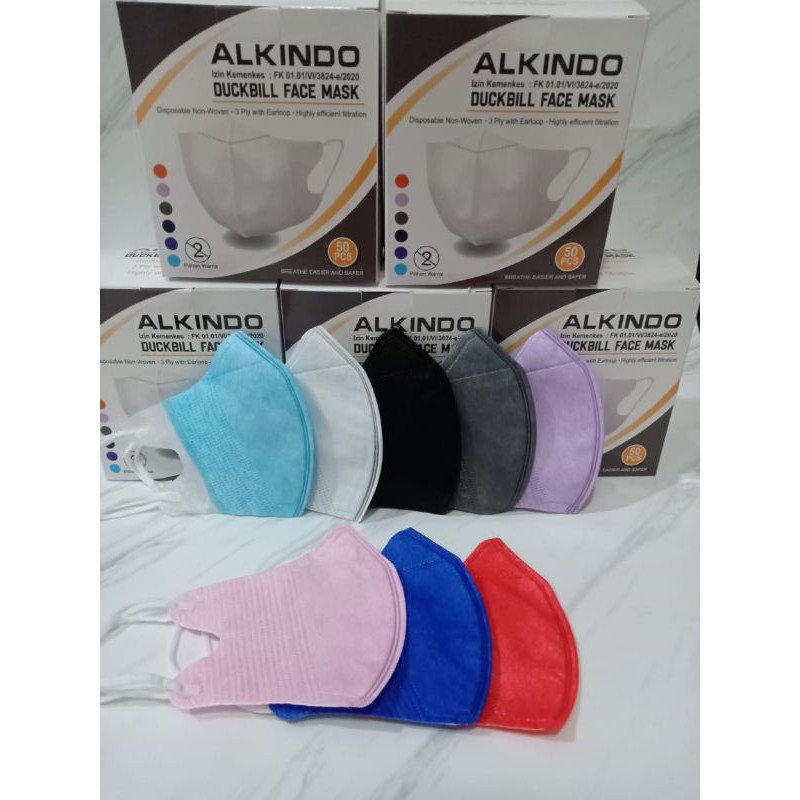 Masker Duckbill Original Alkindo 1 Box isi 50