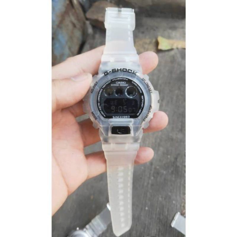 MURAH ABIS GAN BISA (COD) JAM TANGAN WANITA G-SHOCK GS DW 6900 Tali Transparan