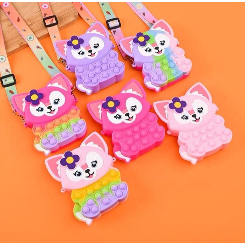 COD Tas Pop It Anak  Tas Selempang Pop It Import Silicon Jelly Bag