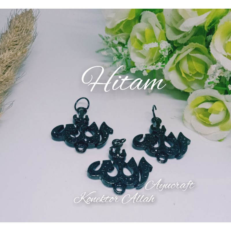 konektor Allah silver,gold,hitam(1pcs)