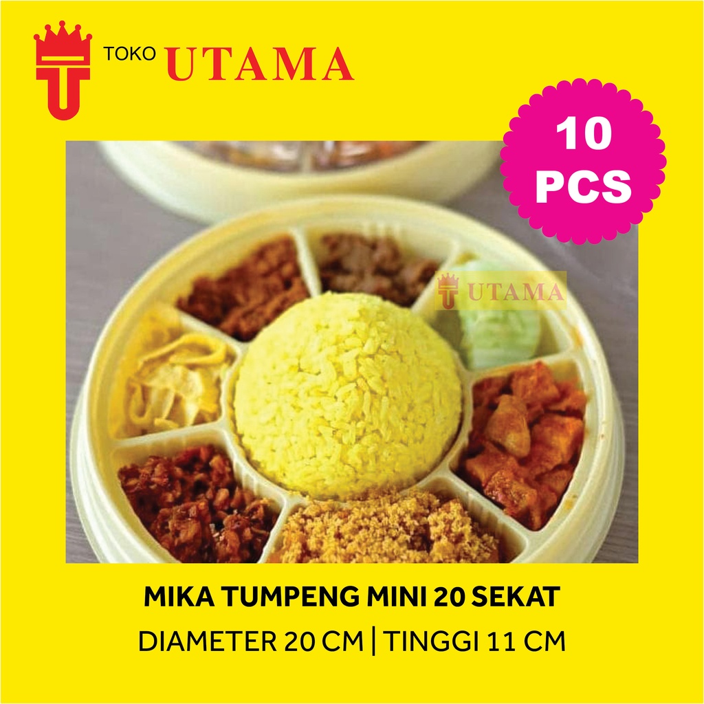 (10pcs) Mika Tumpeng Mini 20 Sekat