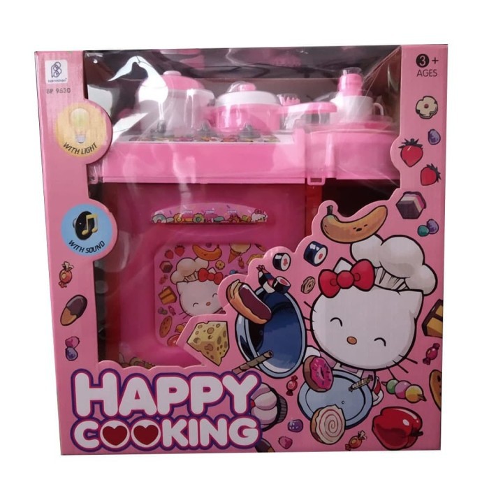 Mainan Anak Perempuan Masak Masakan Dapur Happy Cooking Hello Kitty - FROZEN