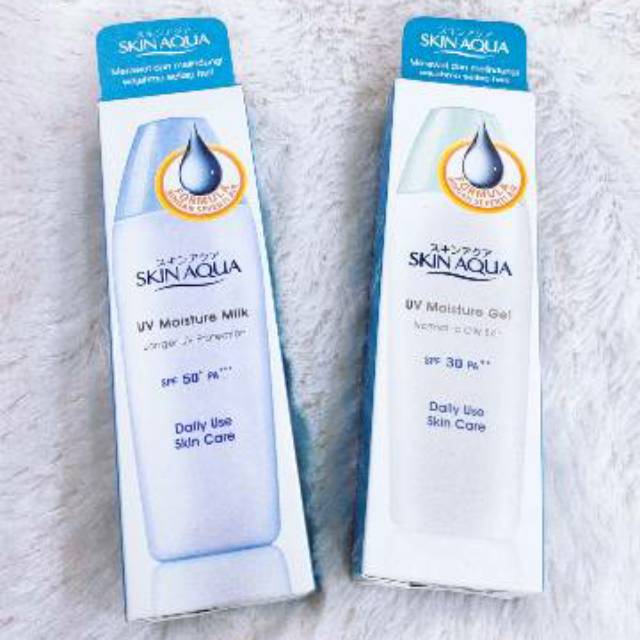 Skin Aqua UV moisture milk SPF 50++ / Skin Aqua UV moisture Gel SPF 30++ { 40 GR }