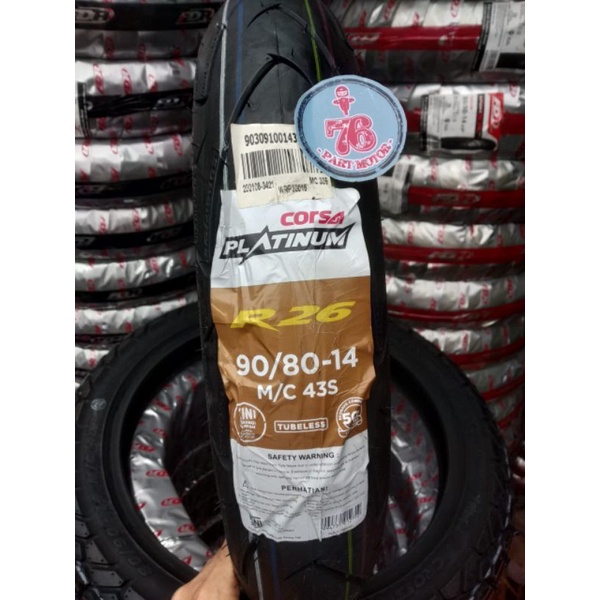 BAN TUBELESS MATIC CORSA R26 90/80.ring 14 Free pentil