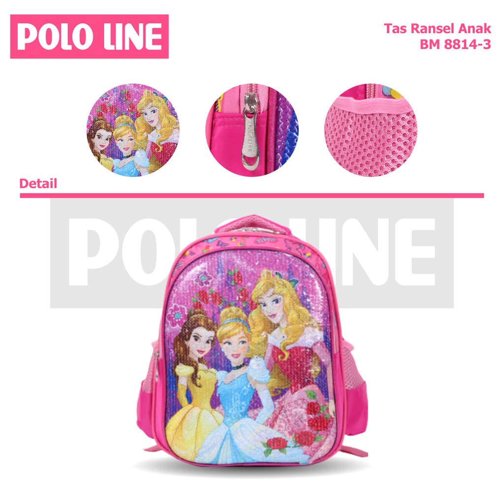 [KLIKTAS] Tas Ransel Anak Sekolah Usap 2 Gambar Perempuan Bahan Printing BM 8814-3