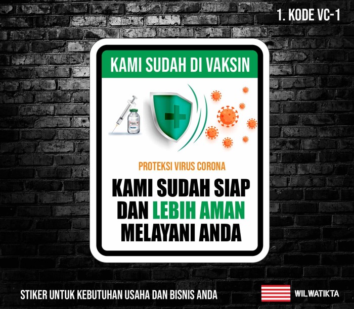 

Sticker Safety Sign Kami Sudah Di Vaksin - vc-1