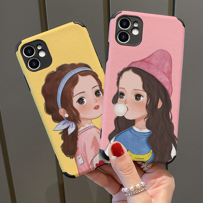 Casing Silikon IPhone 6 6sPlus 7 8Plus X XS XR XSMAX 11 pro 11promax 12promax Motif Gadis Bubble