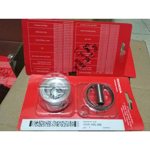 Piston KIT LENGKAP Standard Honda Scoopy Fi Beat Fi Spacy FI ORI