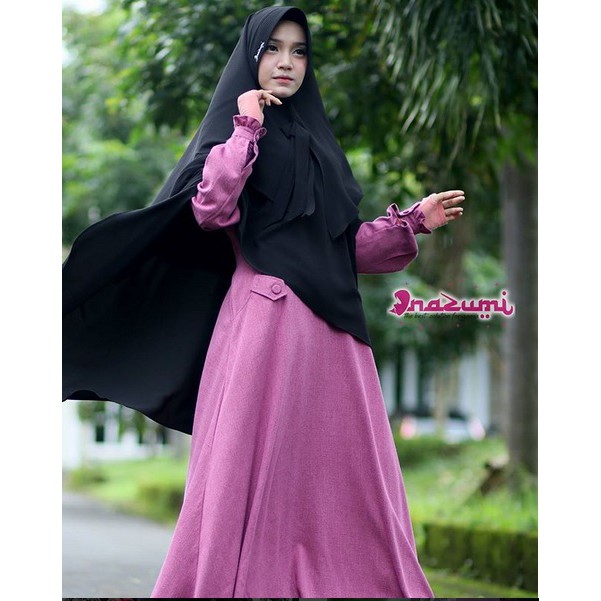 Gamis Polos Gamis Linen Gamis Murah Naima Dress Shopee Indonesia