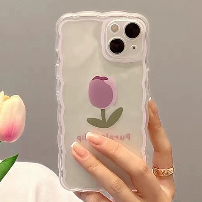 Soft Case Silikon TPU Transparan Motif Bunga Mawar Untuk IPhone 12 13 SE 2020 6 6S 7 8 Plus X XS XR 11 Pro Max