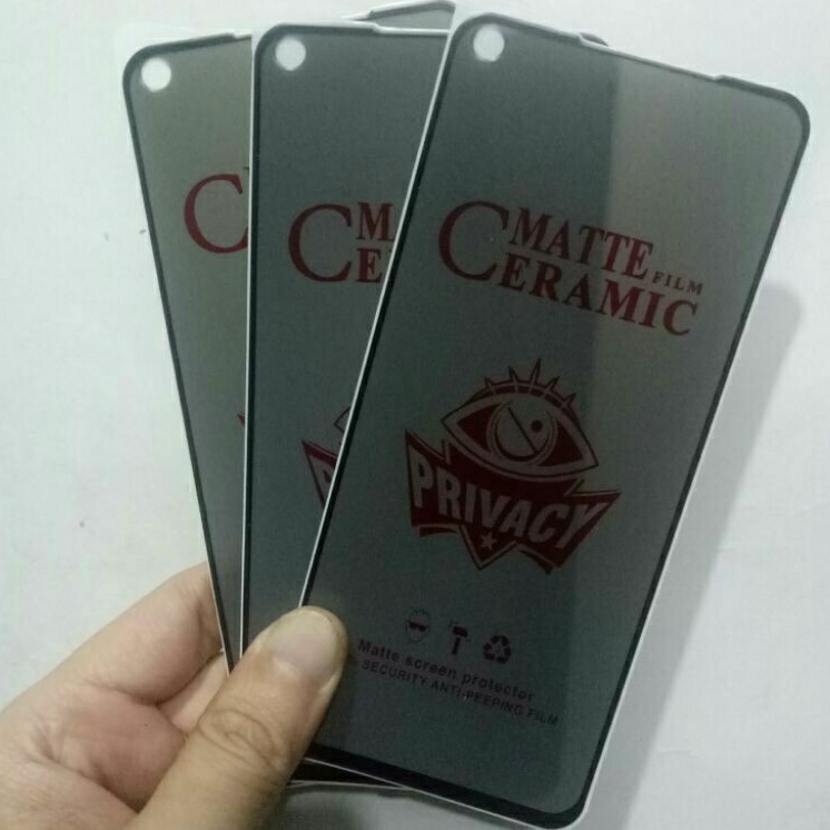 Oppo Reno 6 4G Tempered Glass Anti Gores FULL CERAMIC Matte PRIVACY SPY Anti Glare Anti Minyak Oppo 
