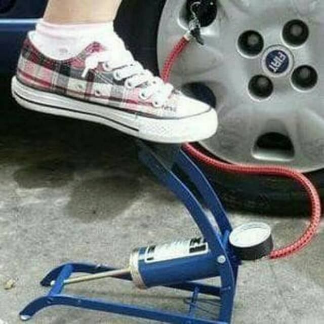 Pompa Ban Injak Kaki Ban Motor Mobil