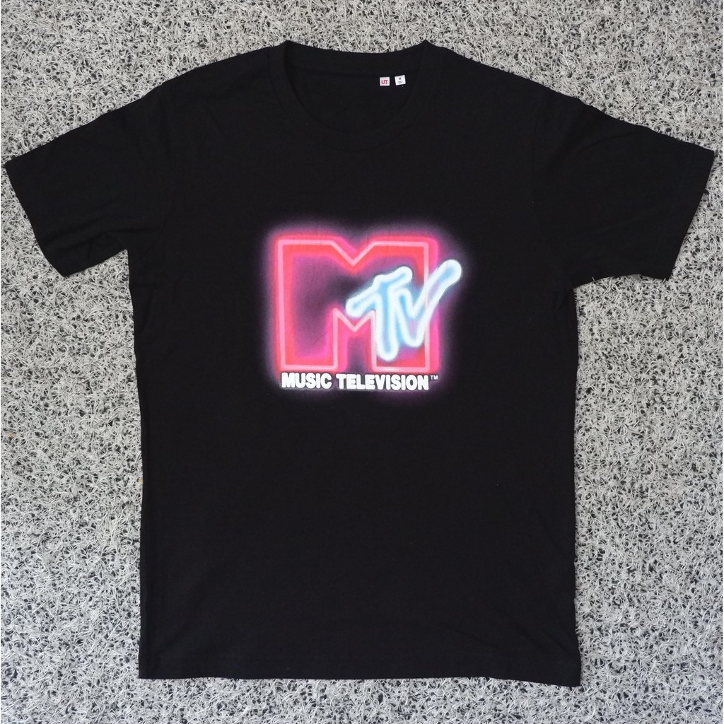 Vintage MTV X Uniqlo baju kaos tshirt original trademark 2012 langka