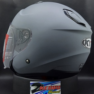 Jual Helm KYT KYOTO R Solid Polos Half Face Putih Hitam Doff Grey Gorila White Original Paket