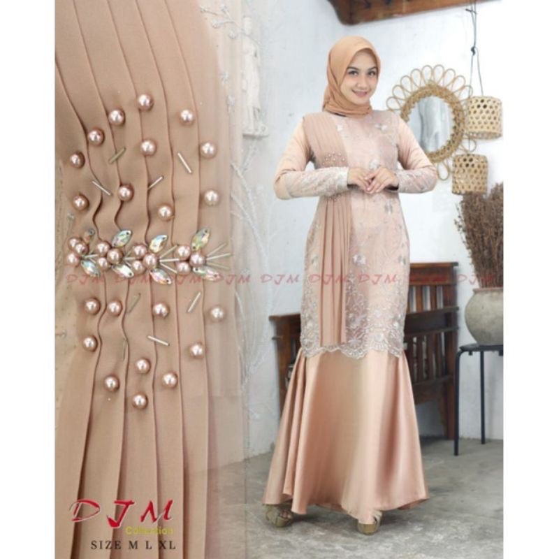 (Bayar ditempat) GAMIS DUYUNG SELENDANG VIOLA/GAMIS MODERN/GAMIS PREMIUM/GAMIS PESTA/gamis brokat/gamis kondangan