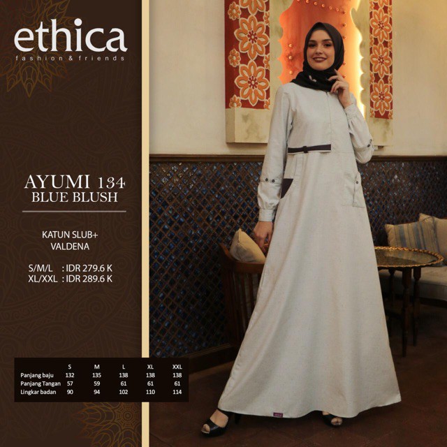 DRESS ETHICA AYUMI 134 / DRESS MUSLIMAH / GAMIS PESTA