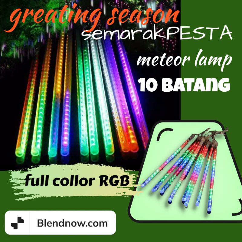 lampu meteor 10 part,lampu meteor natal, lampu dekorasi pohon,lampu dekorasi taman,lampu hias meteor
