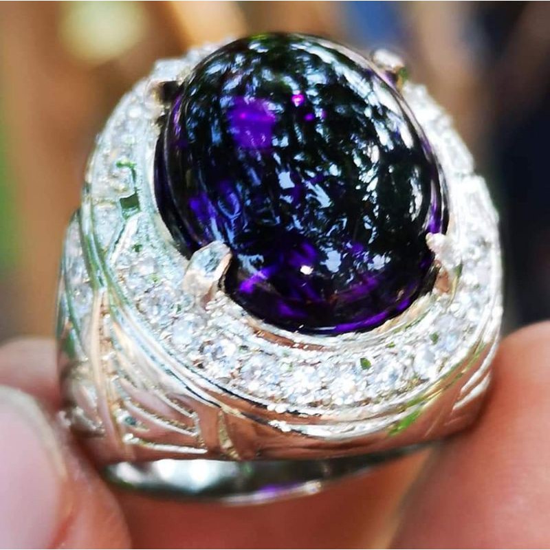 Batu akik natural ametys kecubung bungur