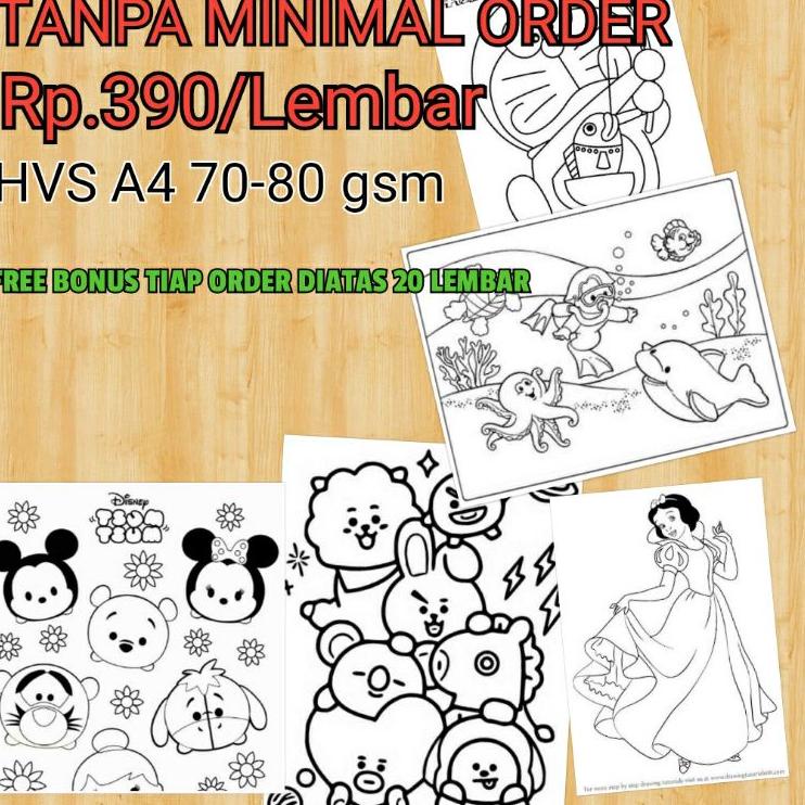 

Dijual Murah 09IN8 (tanpa min order) KERTAS PRINT MEWARNAI ANAK HVS / HEWAN KARAKTER PEMANDANGAN KARTUN DLL - bukan buku 69 Best