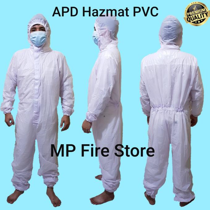 Baju APD Hazmat PVC Medis Waterproof Murah Anti Air Virus Tebal