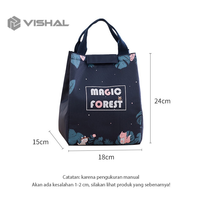 VISHAL COOLER BAGPEREKAT ​VELCRO TAS BEKAL LUNCH BOX BESAR MURAH BEKAL SEKOLAH TAS BEKAL AN VS-39