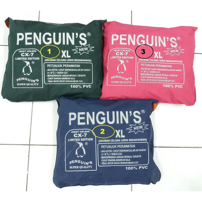 JAS HUJAN STELAN PENGUIN CX7 (SUPER TEBAL XXL)