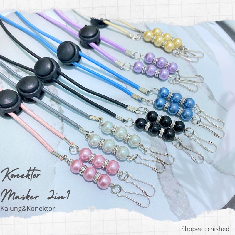 Strap Masker 2in1 Mutiara