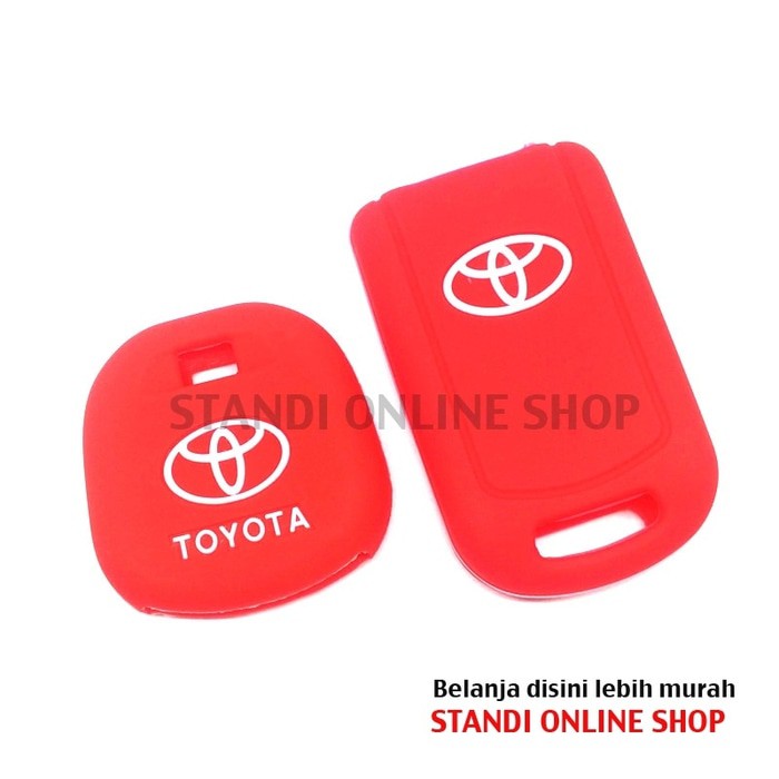 Kondom Kunci Sarung Remote Silikon Remote Cover Toyota New Rush Merah