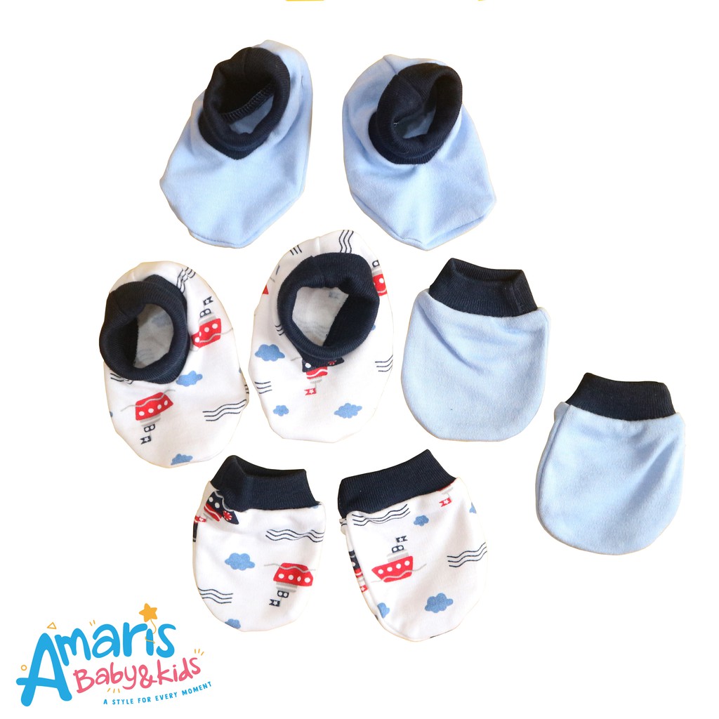

Amaris Sarung Tangan Kaki Baby Cowo 2 Motif