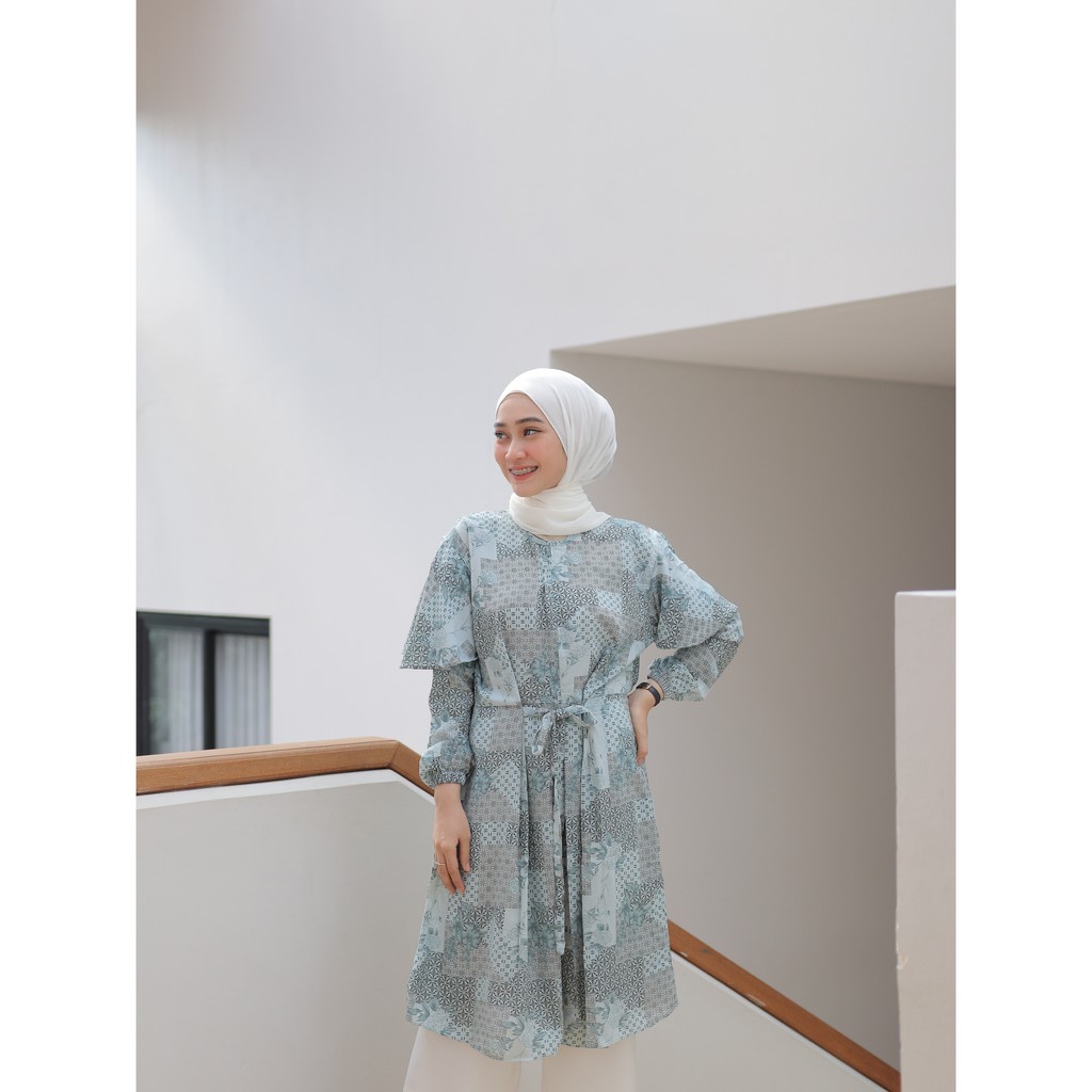 TUNIK SARIFAH - ATASAN TUNIK WANITA MUSLIM MOTIF WOLFIS by Raline Mode