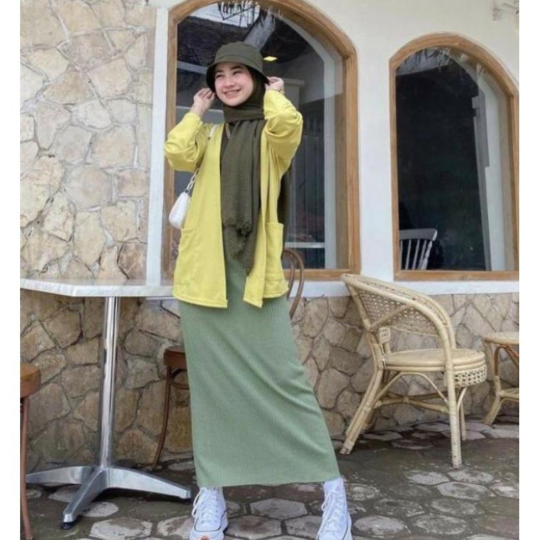 ROK RAJUT GRACILA / MAXI SKIRT RAJUT / ROK RAJUT PANJANG / LONG KNIT SKIRT / ROK RAJUT PREMIUM